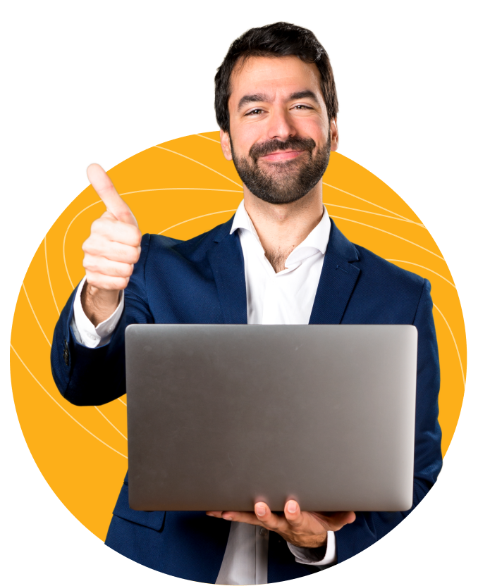 person with laptop
